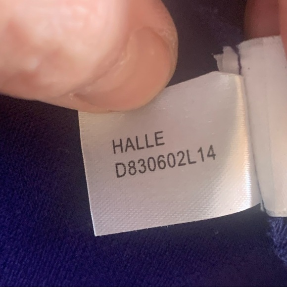 DIANE VON FURSTENBURG Halle Ponte Knit Purple Sleeveless Dress V-Neck Size 8 - Picture 13 of 16